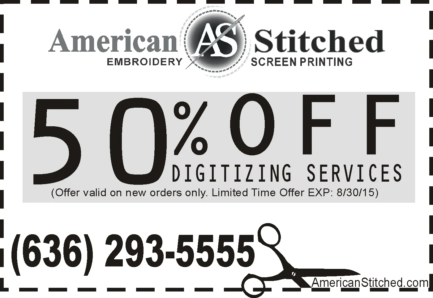 Embroidery digitizing services promotion flyer