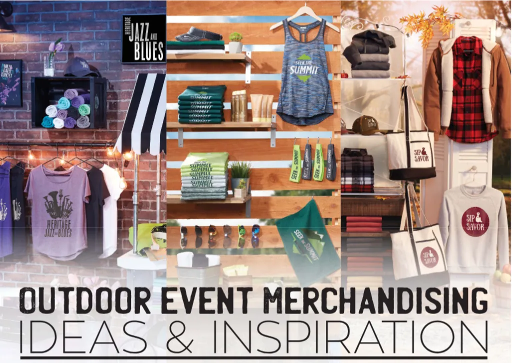 Outdoor event merchandising ideas display