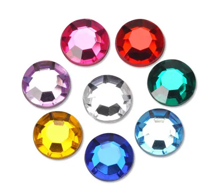 Assorted colored rhinestones