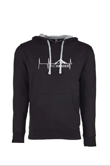 Black pullover hoodie from a team store collection
