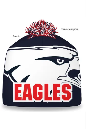 Eagles knit pom beanie from a team store